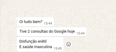 Print de conversa no WhatsApp com paciente agendando consulta